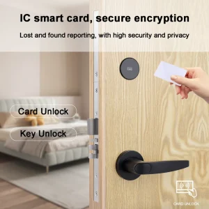 Aluminum Alloy Security Electronic Smart RFID Magnetic Card Memory Card Wood Door Lock SDK Free Software System LOCKAI J3 CE