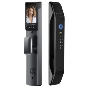 Aluminum Smart Door Lock with Face Recognition Fingerprint Unlock WiFi Cloud/SD Card Storage