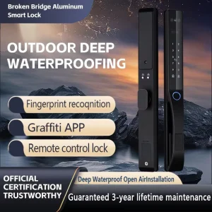 Aluminum Waterproof Face Recognition Sliding Door Smart Digital Access Lock for Outdoor Use