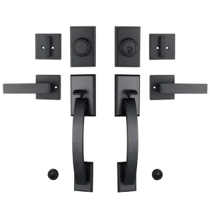 American Style Zinc Heavy-Duty Large Handle Mechanical Door Lockset for Front Doors and Villas