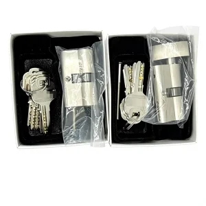 Anti-Drill Anti-Snap Euro Door Lock, Single/Double Cylinder, Brass, ANSI Grade 1, 60/80mm, 3 Keys, Nickel-Plated