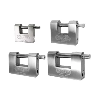 Anti Theft 304 Stainless Steel Security Heavy Duty Custom Shutter Padlock 60mm 3 Keys From Guangdong