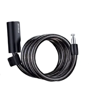 Anti-Theft Bicycle Lock with Key, Spiral Cable, and Bracket for Bikes, E-Bikes, Scooters, and Motorcycles