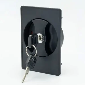 Anti-Theft Cabinet Lock with Key, Double-Button Polished Finish for Locker and Tool Cabinet Doors