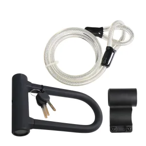 Anti Theft Convenient Motorcycle Accessories Security Lock Reinforced With Key Anti Theft Lock U-shaped Bicycle Motorbike Lock
