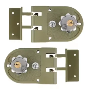 Anti-Theft Mechanical Sliding Lock Stainless Steel Door Rim with Key Unlock PC Material for Home Security