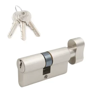 Anti-Theft Solid Brass 60 mm 30-Degree Door Lock Cylinder