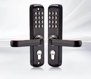 Anti-Theft Waterproof Double-Sided Stainless Steel Black Mechanical Code Door Lock