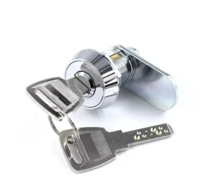 Anti Theft Zinc Alloy Cam Lock Cylinder for ATM & Industrial Cabinets Chrome Plated Quarter Turn Lock