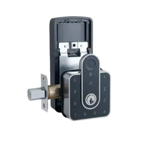 Anti-theft Mechanical Touch Keyboard Fingerprint Zinc Alloy Memory Card Smart Door Lock for Glass Wood and Steel Doors