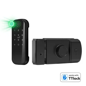 Apartment WiFi Smart Door Lock Anti-Theft Waterproof Stainless Steel Double Cylinder Rim Fingerprint Lock V8