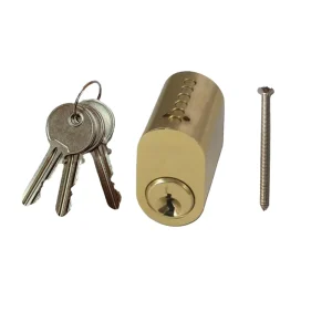 Australia Brass Door Lock Cylinder with 3 Keys 7PIN Euro Single Oval Cylinder Nordic Cylinder