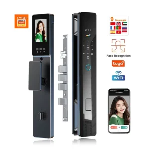 Automatic Electronic Fingerprint Biometric WiFi Smart Door Lock 3D Face Recognition with Camera
