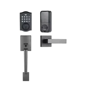 Automatic Electronic Waterproof Digital Wi-Fi Black Stainless Steel Smart Deadbolt Door Lock
