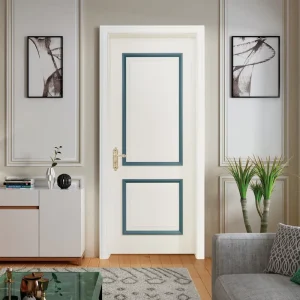 B1098 Midcentury Solid Wood Sound Insulation Side Opening Interior Door for Bedroom Living Room Courtyard Hotel Applications