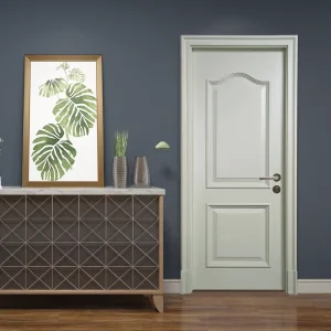 B1100 Modern Japanese Design 2 Panel Solid Wood Internal Door Sound Insulation for Hotel Apartment Kitchen Office Building
