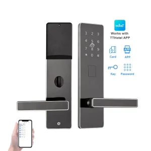 BLE WiFi Smart Hotel Lock System with Electronic RFID Card Keyless Smart Door Lock