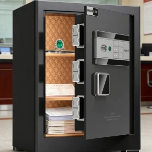 BS-45 Safe Box Steel Fingerprint Lock Electronic Password Lock Safe Box for Home Hospital School Bedroom Study Hotel Bank