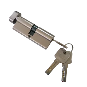Bacofes Euro Cylinder Lock with Keys Modern Design Chrome Nickel Finish Hotel Use
