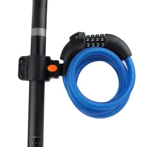 Bicycle Cable Lock Anti-Theft Steel Wire Lock with Light for Road MTB Mountain Bike