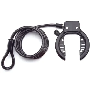 Bicycle Frame Lock with Steel Cable Plug-In