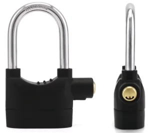Bicycle Motorcycle Lock with Durable Plastic Padlock Chain Available in Multiple Colors Key Unlock Feature