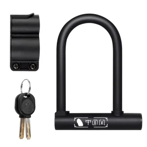 Bicycle U-Lock with 2 Keys for MTB, Road Bikes, Motorcycles, and Scooters