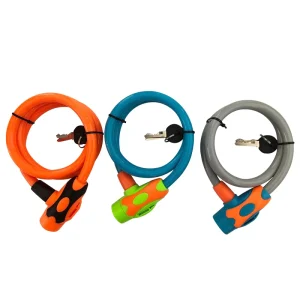 Bicycle and Motorcycle Cable Key Lock with Bracket