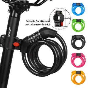 Bike Cable Lock MTB Road Bike Anti theft Safety Password Bicycle Locks for Scooter Motorcycle Bike Accessories
