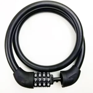 Bike Matte Cable Lock 4 Digital Resettable Combination Lock for Bicycle Motorcycle