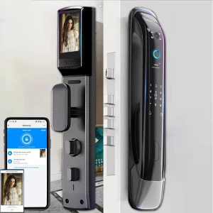 Biometric Fingerprint Security Smart Door Lock Password Electronic Lock Key IC Card App Camera for Home