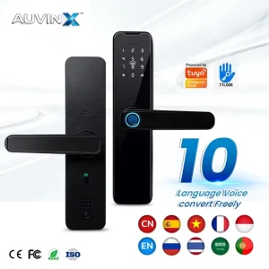 Biometric Indoor Door Lock with Fingerprint and Password for Apartments and Offices