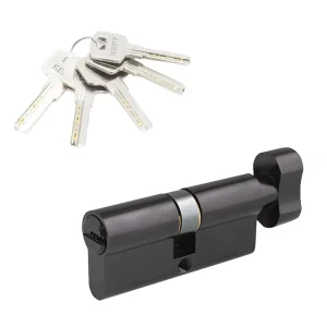 Solid Brass Door Cylinder Lock with Dimple Key and Knob