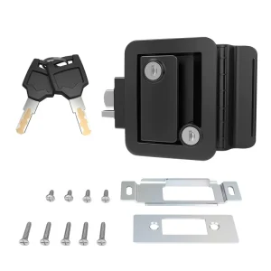 Black Aluminum Recreational Vehicle Entry Door Lock, Mechanical RV and Car Door Lock