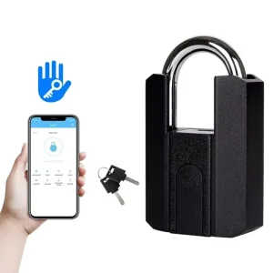 Black Heavy Duty Waterproof Padlock Combination Lock Weatherproof Security Padlock Luggage Fingerprint Lock