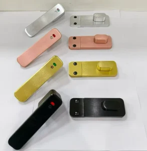 Black Modern Heavy-Duty Restroom Partition Lock with Occupied/Vacant Indicator Thumb Turn and Handle for Hotel and Mall Use