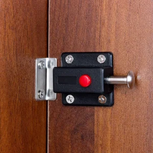 Black & White Plastic Quick Release Latch Lock Spring Pin Push Button Furniture Door Closer For Bedroom Kitchen Storage Cabinet