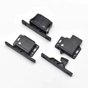 Black Zinc Alloy Panel Lock Push to close Grabber Holder for RV Camper Trailer Boat Cabinet Door Drawer Latch