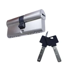 Brass Double Cylinder 66mm 33/33 Euro Lock Barrel ANSI Grade 1 with 70mm Backset and 3 Keys