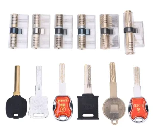 Brass Lock Pick Set with Blank Keys for Lock Cylinder Picking