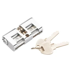 Brazil Popular OEM Oval Lock Cylinder 60 100mm with 3 Keys ANSI Grade 1 Security High Quality Brass Bright Chrome Plated Finish