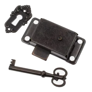 Bronze Antique Lock for Jewelry Box and Cabinet Door with Key