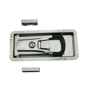 Built in Lock Mechanism HeavyDuty Corrosion Resistant StainlessSteel Container Latch with Rubberized Grip for Equipment Vehicle