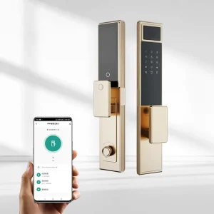 C04 3D Face and Palm Vein Aluminum Alloy Door Lock with Fingerprint Key Card Tuya App WiFi for Steel and Glass Doors