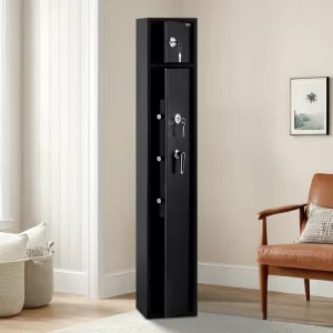 CEQSAFE China Manufacturer Double Deck Safe Gun Cabinet Defense Weapons Real Firearm Gun Cabinet Safe
