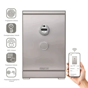 CEQSAFE Smart All Steel Fingerprint Password Electronic Anti Theft Safe for TUYA APP WIFI Home Office