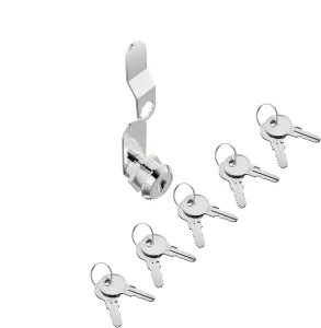 Cabinet Cam Lock Set 5 Pack Keyed Alike 5 8 Inch Cylinder Cam Locks Chrome Finish Secure Lock