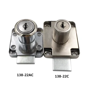 Cam Cylinder Security Lock with 2 Keys for Cabinet Drawers, Hotels, and Schools