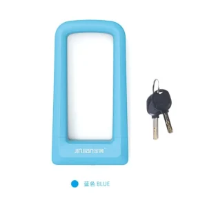 Cast Iron Rectangular U-Lock with Silicone Cover for Bicycle and Motorcycle