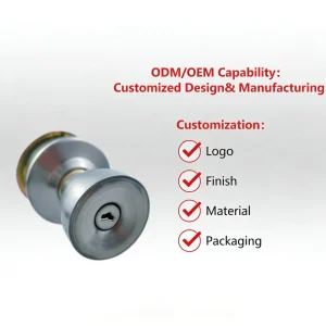 China Manufacturer 588 SS ET Iron Cylindrical Door Knob Lock Manual Industry Door Lock
